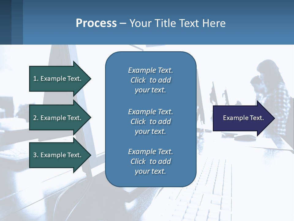 A Man Sitting In Front Of A Computer Monitor PowerPoint Template