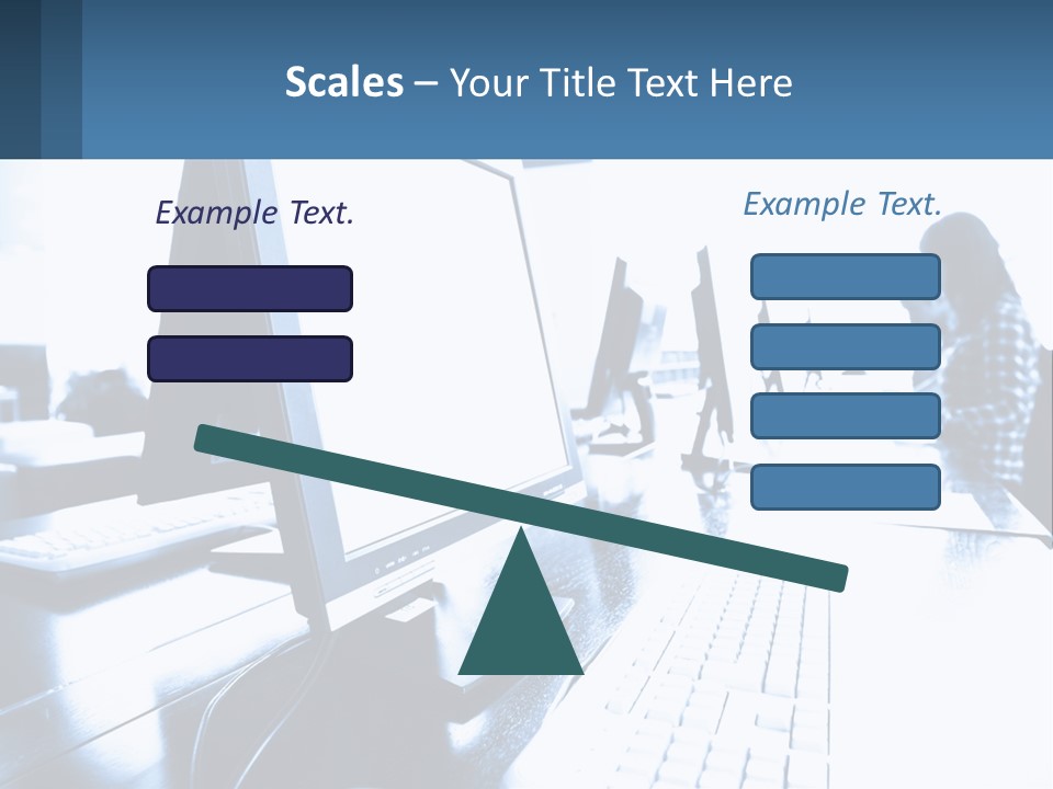 A Man Sitting In Front Of A Computer Monitor PowerPoint Template