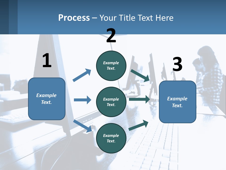 A Man Sitting In Front Of A Computer Monitor PowerPoint Template
