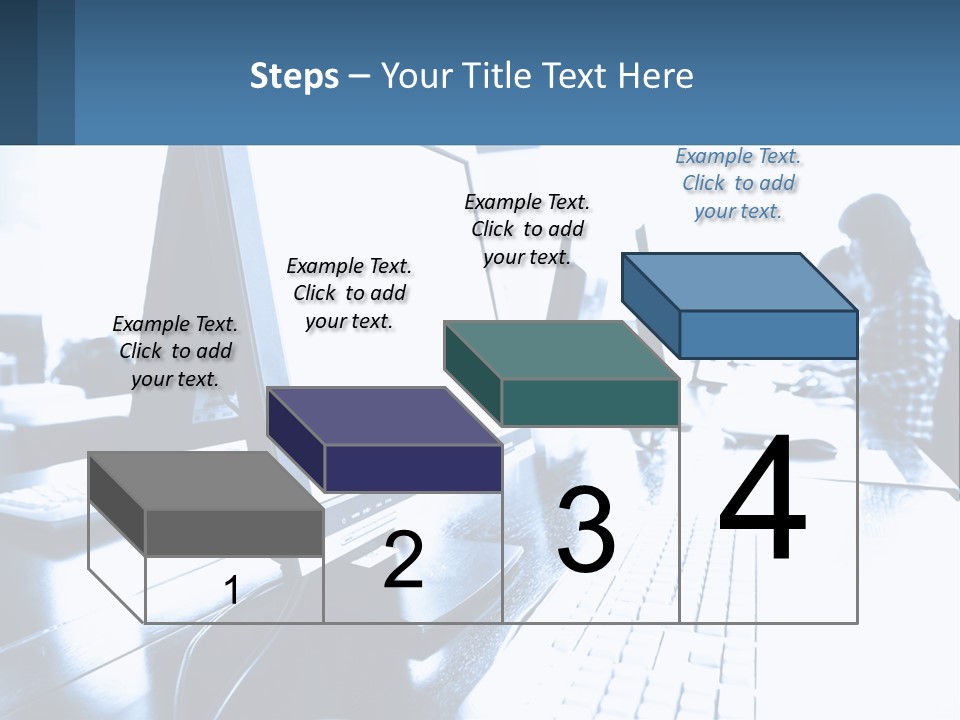 A Man Sitting In Front Of A Computer Monitor PowerPoint Template