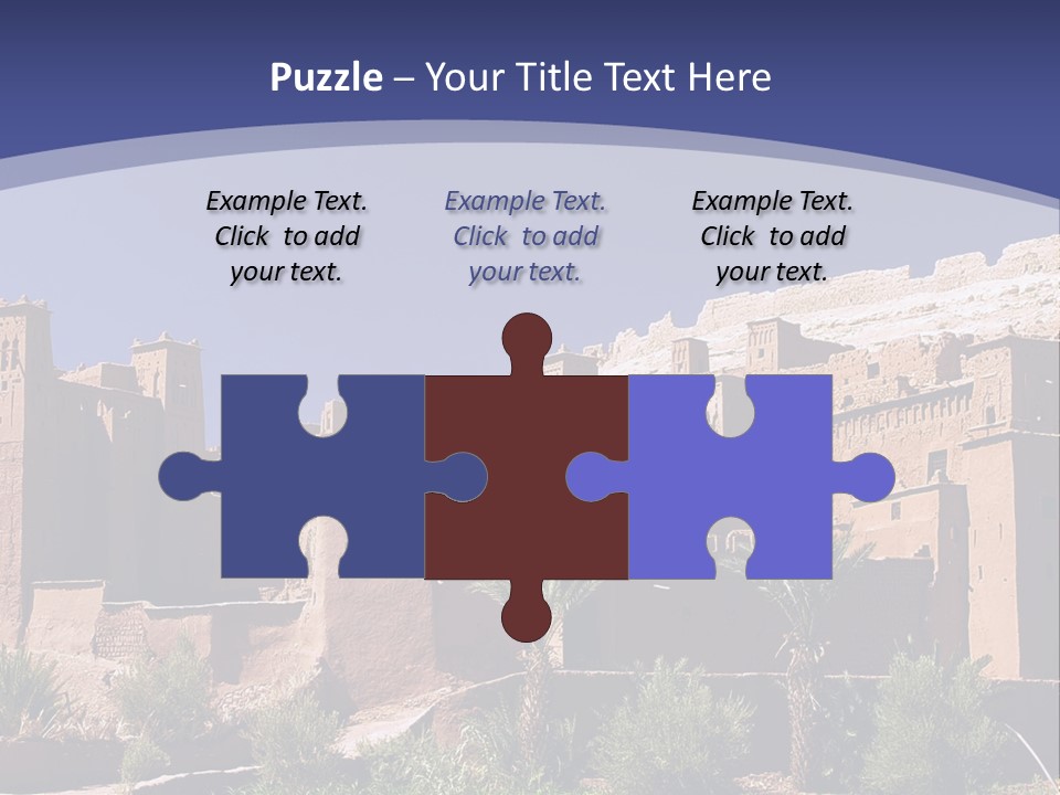 A Picture Of A Desert Town With A Sky Background PowerPoint Template