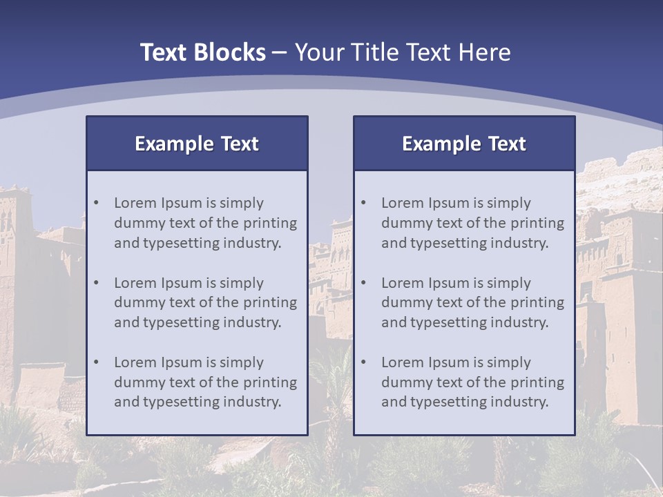 A Picture Of A Desert Town With A Sky Background PowerPoint Template