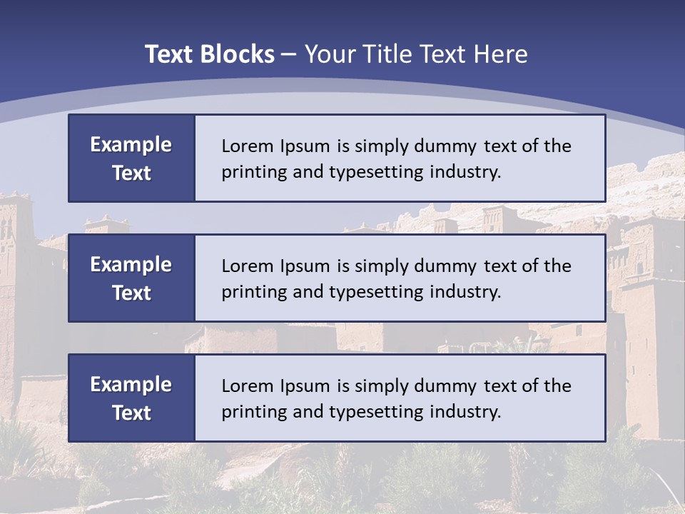 A Picture Of A Desert Town With A Sky Background PowerPoint Template