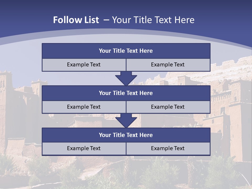A Picture Of A Desert Town With A Sky Background PowerPoint Template