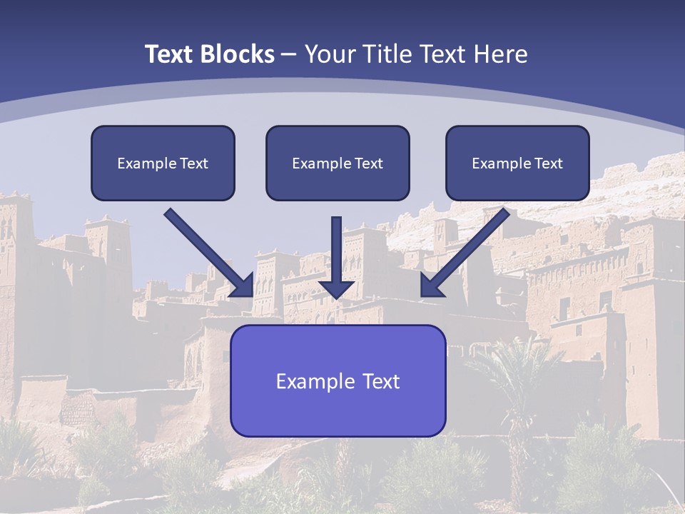 A Picture Of A Desert Town With A Sky Background PowerPoint Template