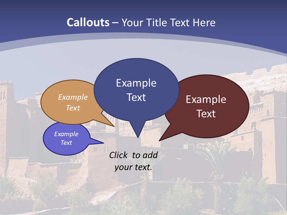 A Picture Of A Desert Town With A Sky Background PowerPoint Template