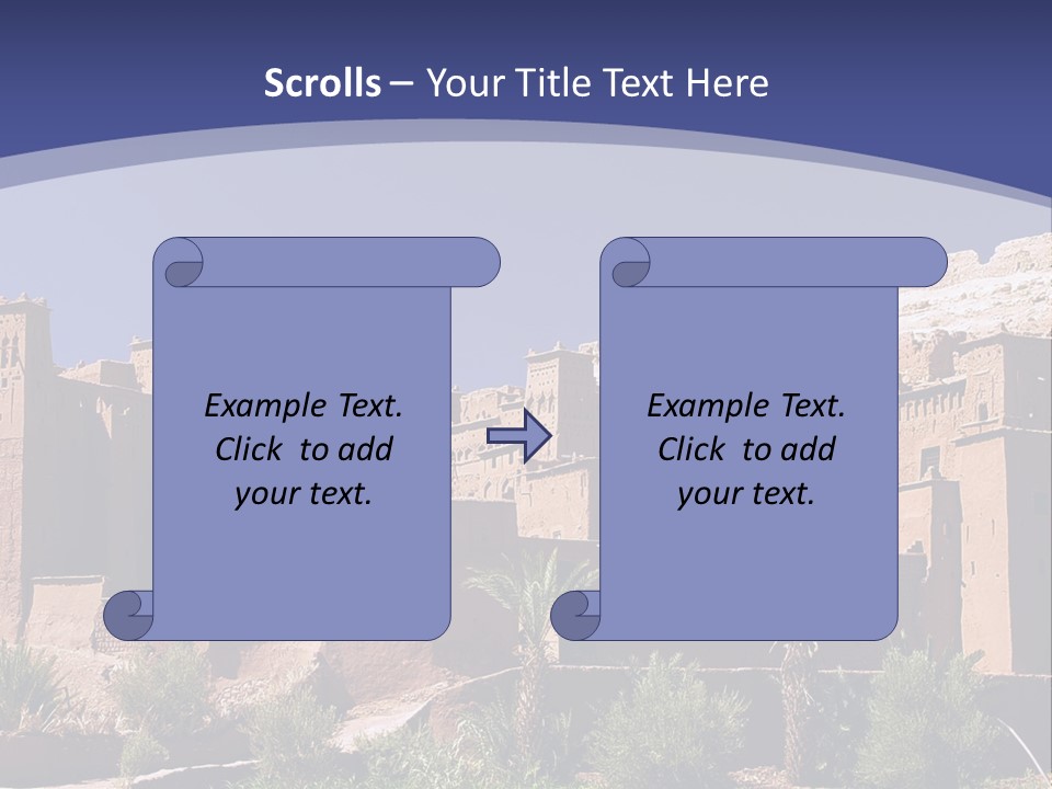 A Picture Of A Desert Town With A Sky Background PowerPoint Template
