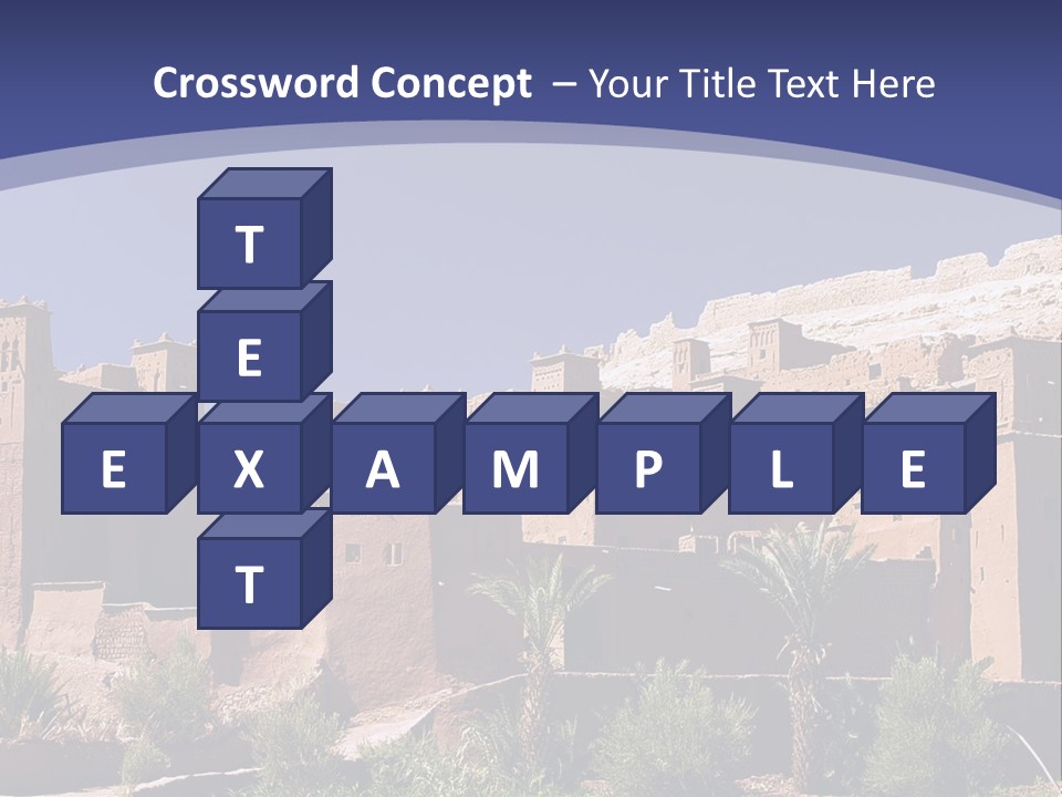 A Picture Of A Desert Town With A Sky Background PowerPoint Template