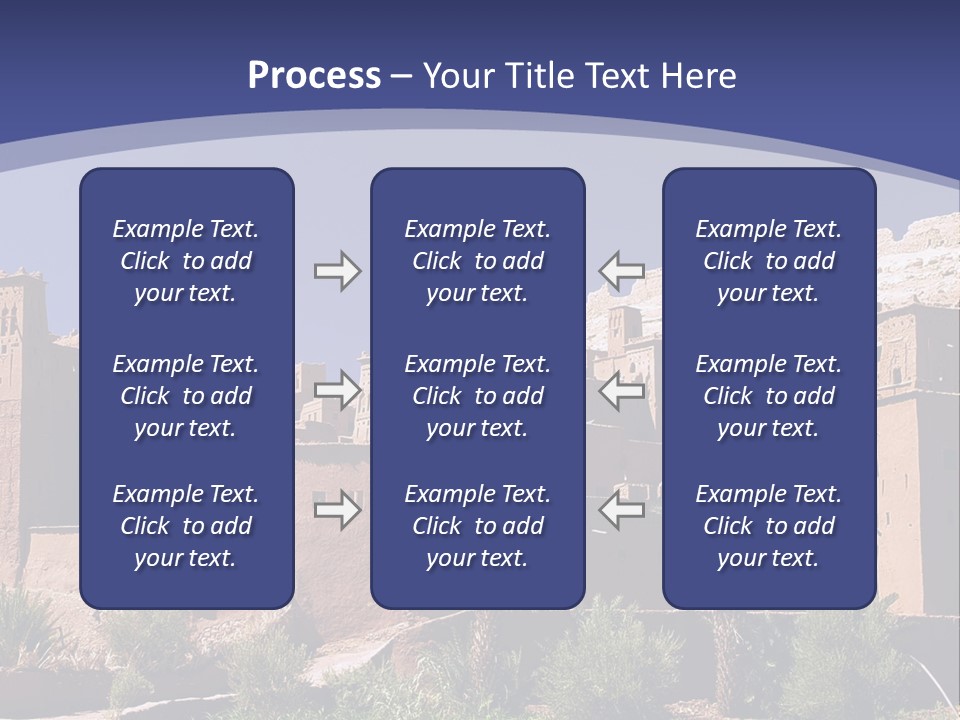A Picture Of A Desert Town With A Sky Background PowerPoint Template