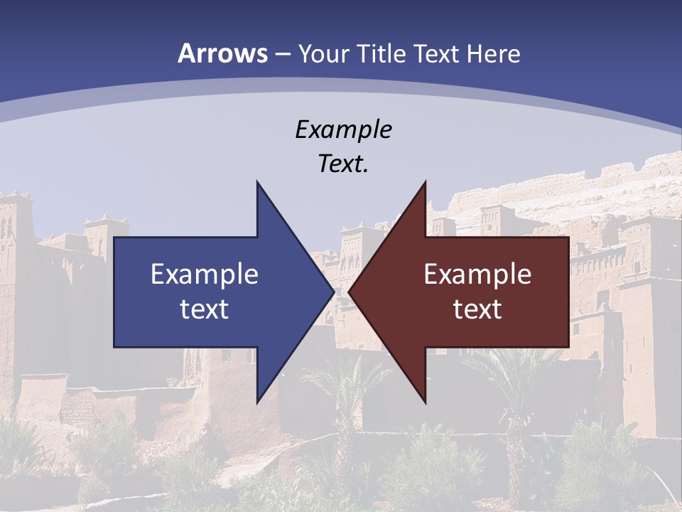 A Picture Of A Desert Town With A Sky Background PowerPoint Template