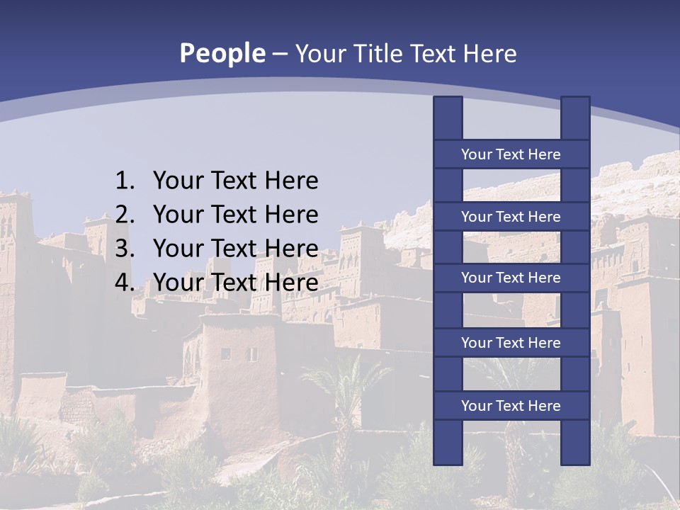A Picture Of A Desert Town With A Sky Background PowerPoint Template