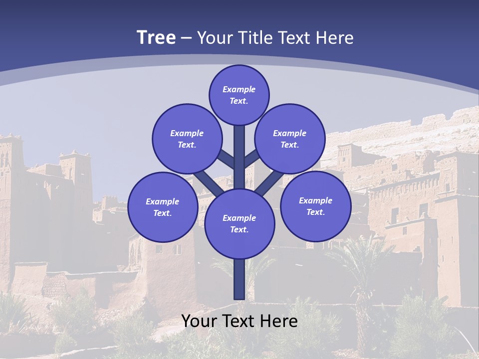 A Picture Of A Desert Town With A Sky Background PowerPoint Template