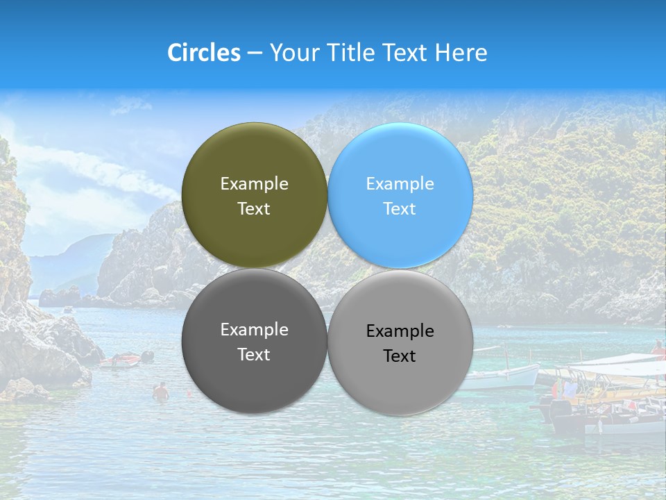 A Group Of Boats Floating On Top Of A Body Of Water PowerPoint Template