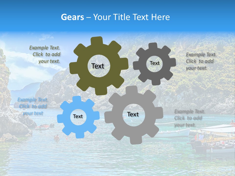 A Group Of Boats Floating On Top Of A Body Of Water PowerPoint Template