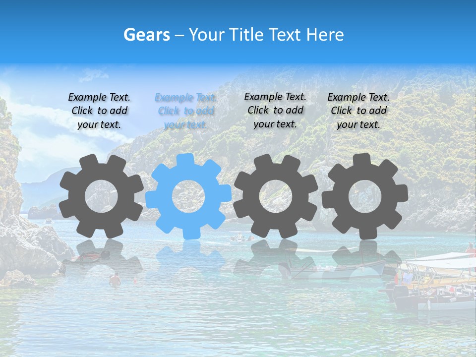 A Group Of Boats Floating On Top Of A Body Of Water PowerPoint Template