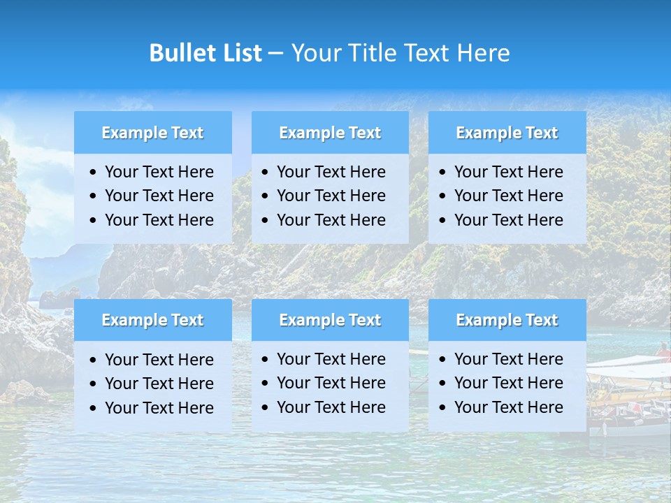 A Group Of Boats Floating On Top Of A Body Of Water PowerPoint Template