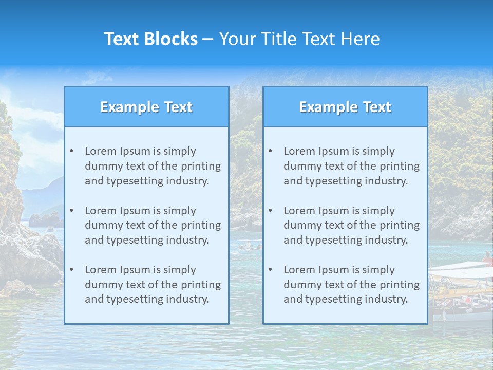 A Group Of Boats Floating On Top Of A Body Of Water PowerPoint Template