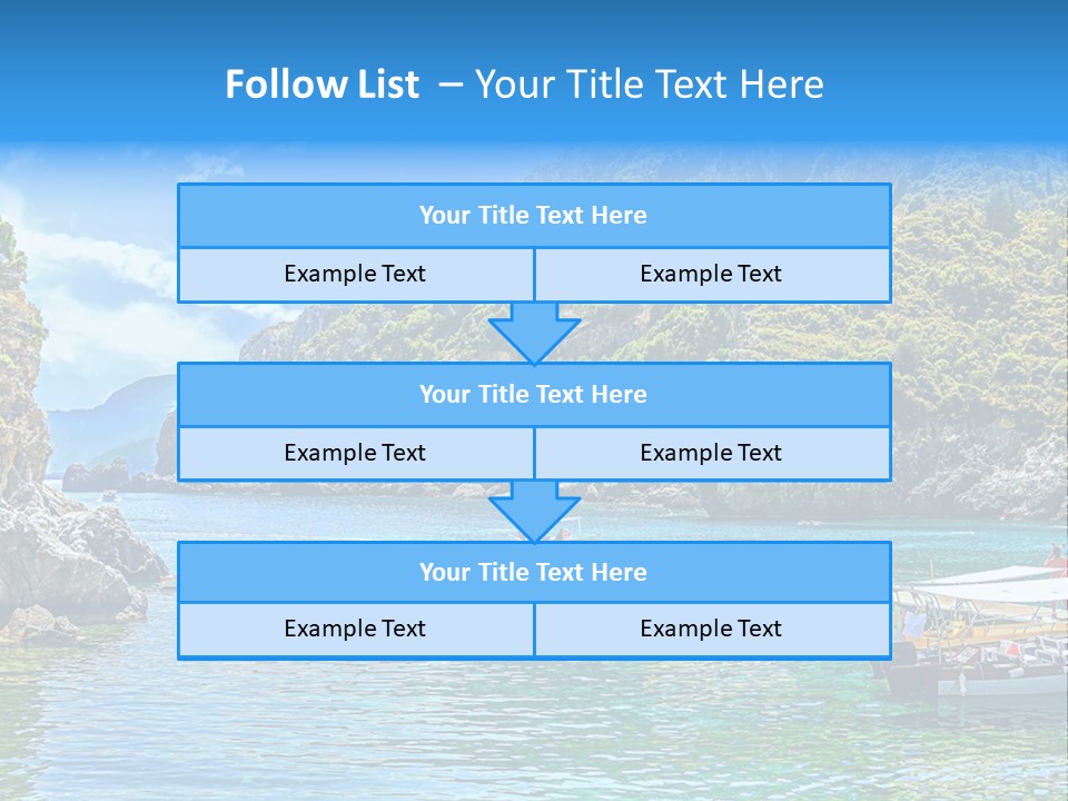 A Group Of Boats Floating On Top Of A Body Of Water PowerPoint Template