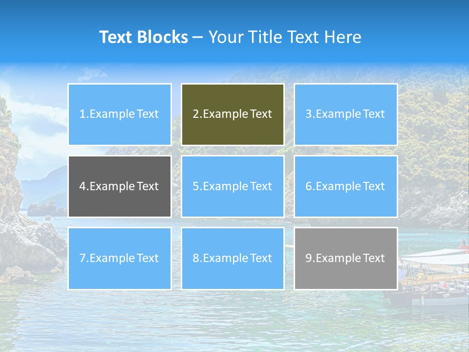 A Group Of Boats Floating On Top Of A Body Of Water PowerPoint Template