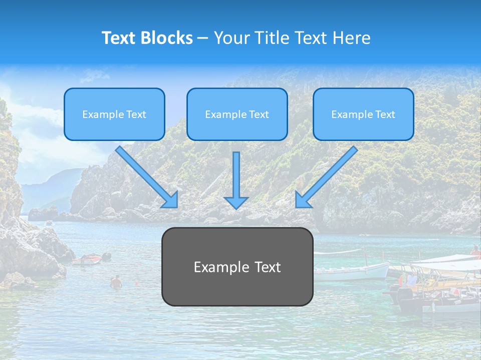 A Group Of Boats Floating On Top Of A Body Of Water PowerPoint Template