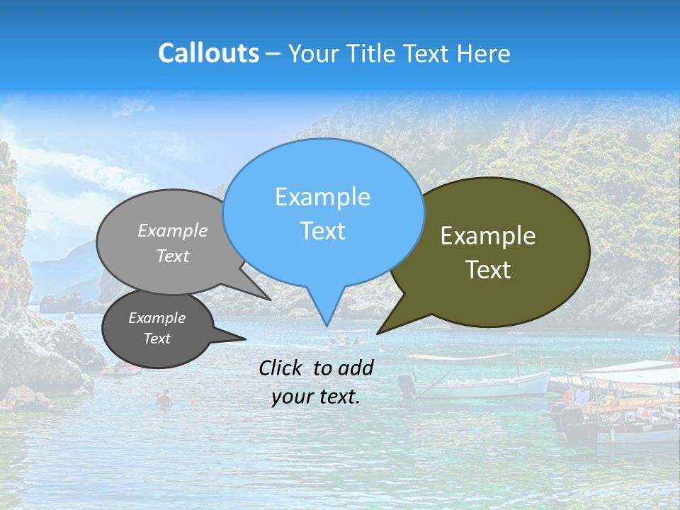 A Group Of Boats Floating On Top Of A Body Of Water PowerPoint Template