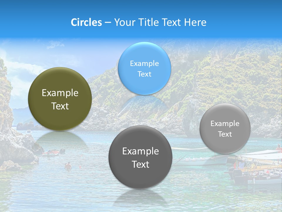 A Group Of Boats Floating On Top Of A Body Of Water PowerPoint Template