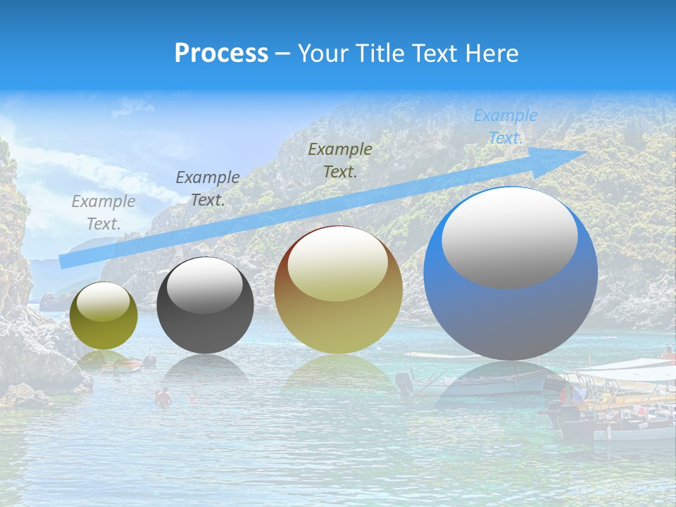 A Group Of Boats Floating On Top Of A Body Of Water PowerPoint Template