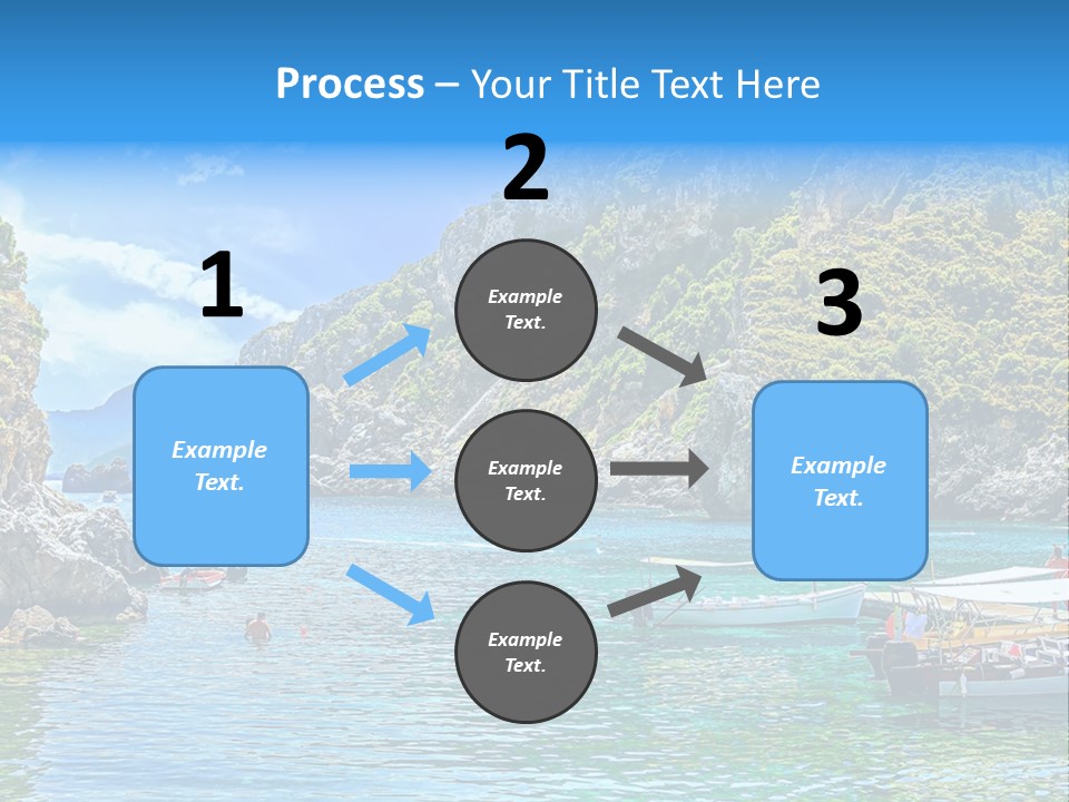 A Group Of Boats Floating On Top Of A Body Of Water PowerPoint Template