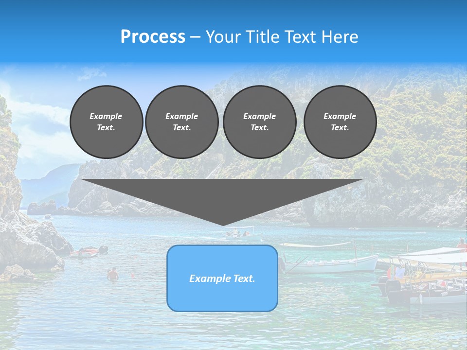 A Group Of Boats Floating On Top Of A Body Of Water PowerPoint Template