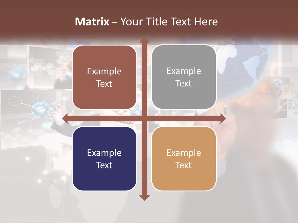 A Man Holding A Globe In His Hand PowerPoint Template