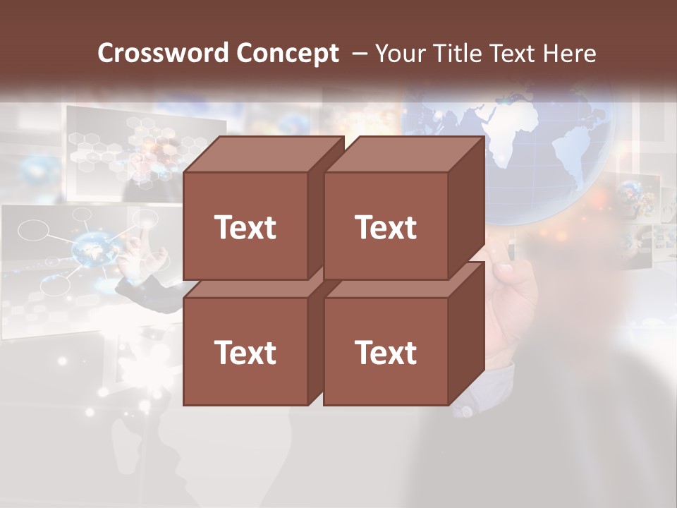 A Man Holding A Globe In His Hand PowerPoint Template