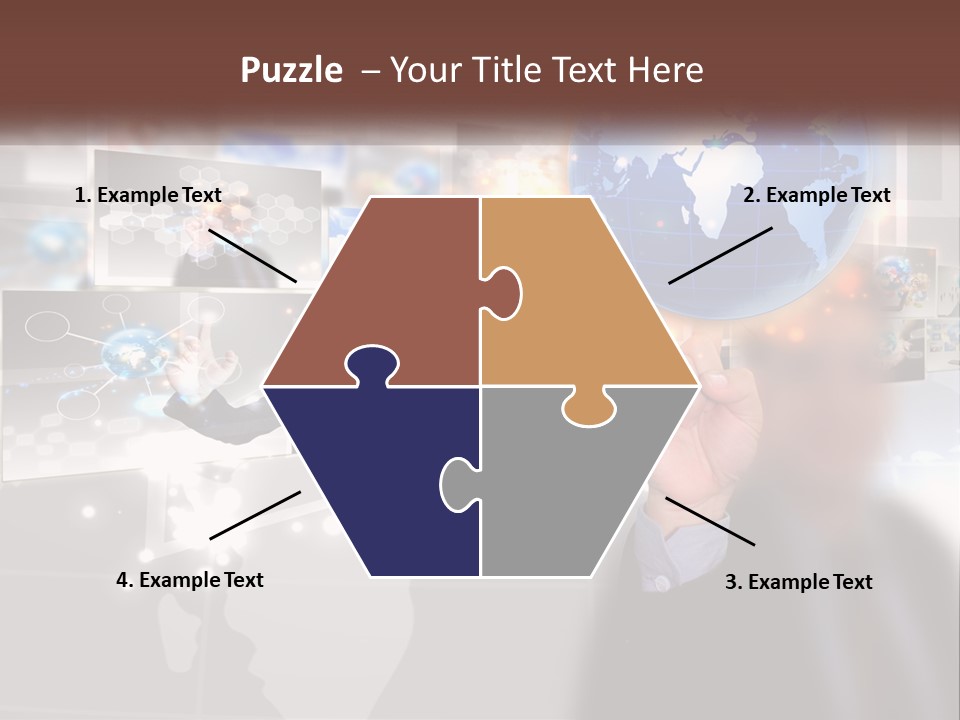 A Man Holding A Globe In His Hand PowerPoint Template