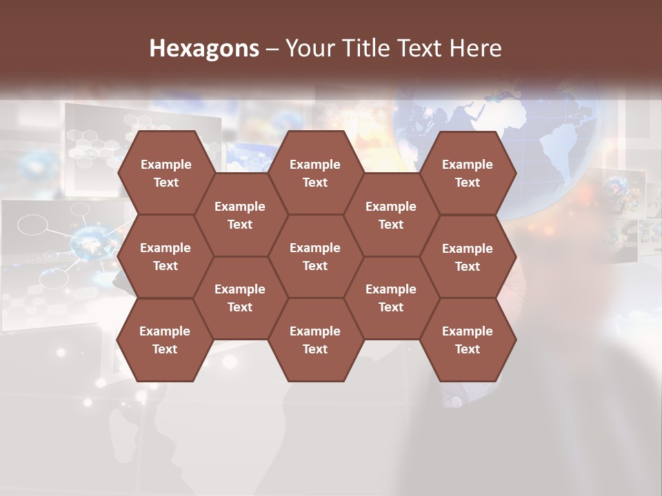 A Man Holding A Globe In His Hand PowerPoint Template