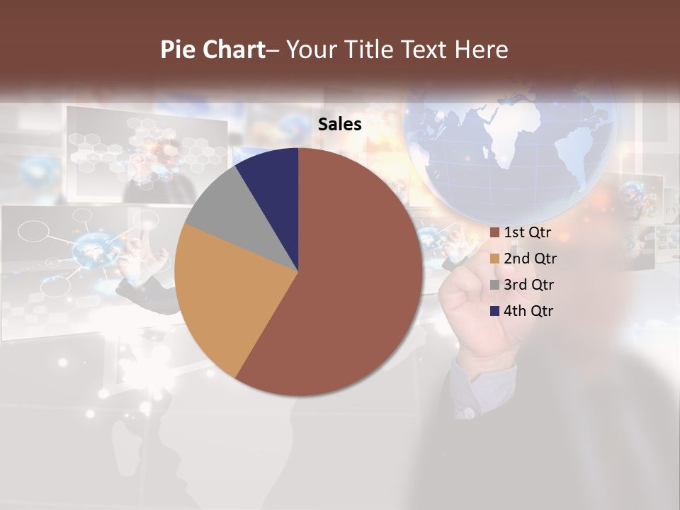 A Man Holding A Globe In His Hand PowerPoint Template