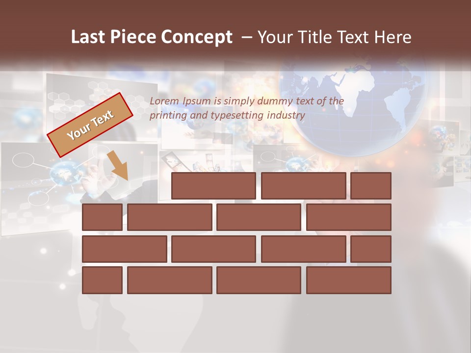 A Man Holding A Globe In His Hand PowerPoint Template