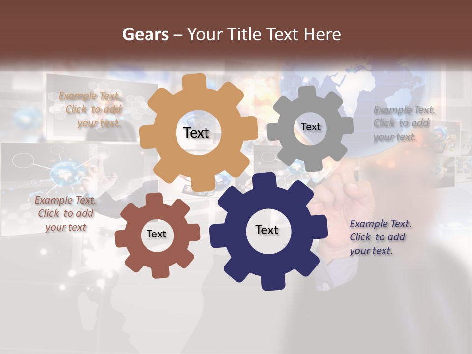 A Man Holding A Globe In His Hand PowerPoint Template