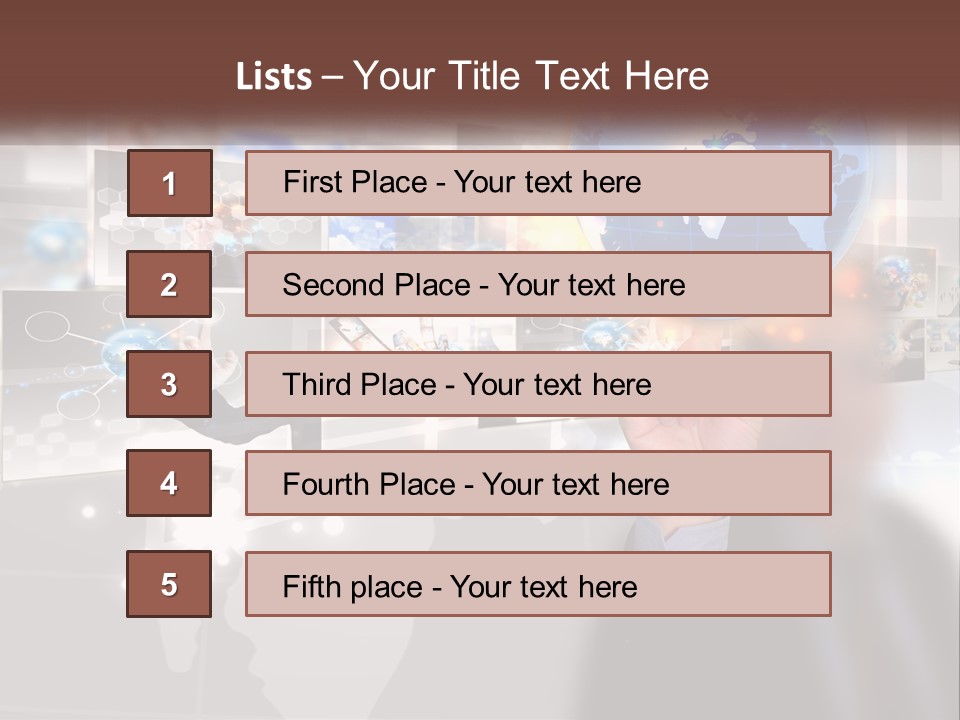 A Man Holding A Globe In His Hand PowerPoint Template