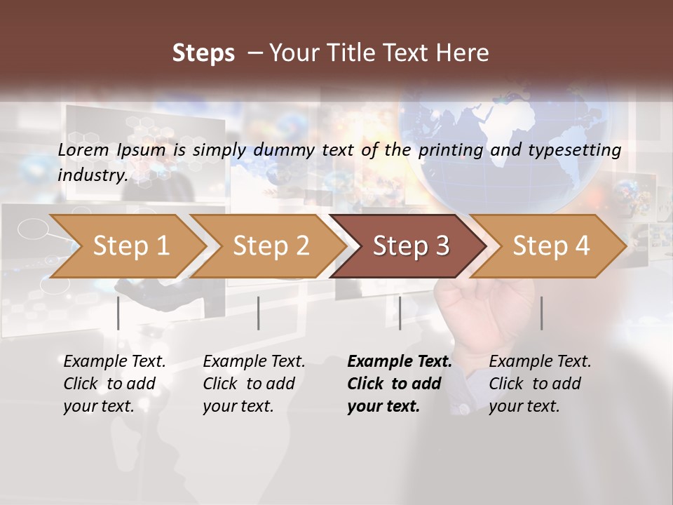 A Man Holding A Globe In His Hand PowerPoint Template