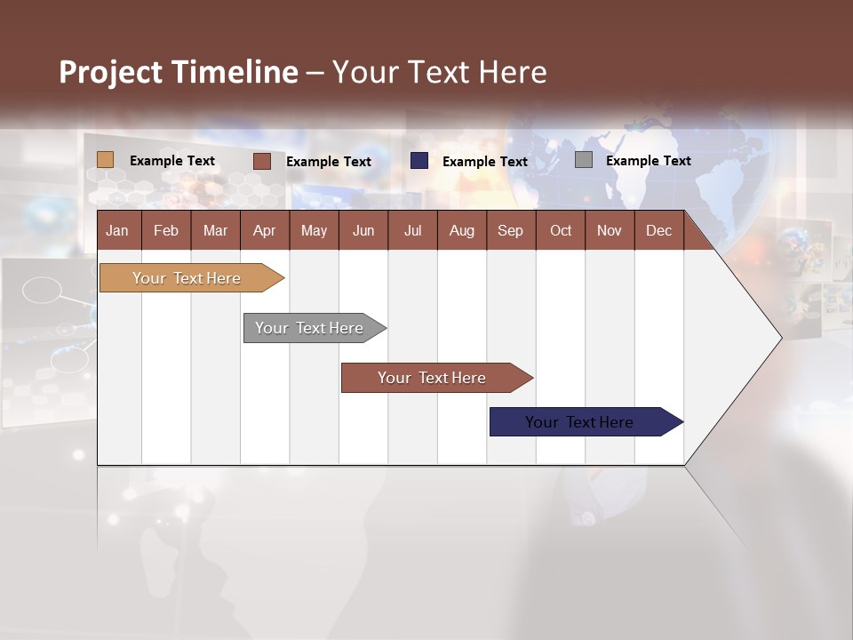A Man Holding A Globe In His Hand PowerPoint Template