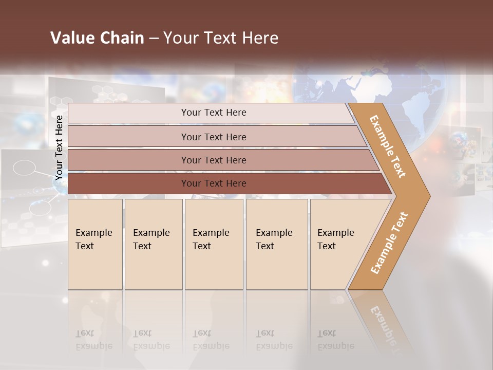 A Man Holding A Globe In His Hand PowerPoint Template
