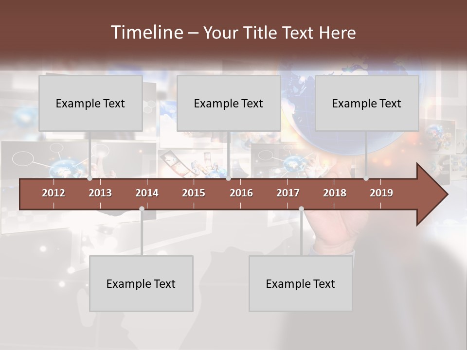 A Man Holding A Globe In His Hand PowerPoint Template