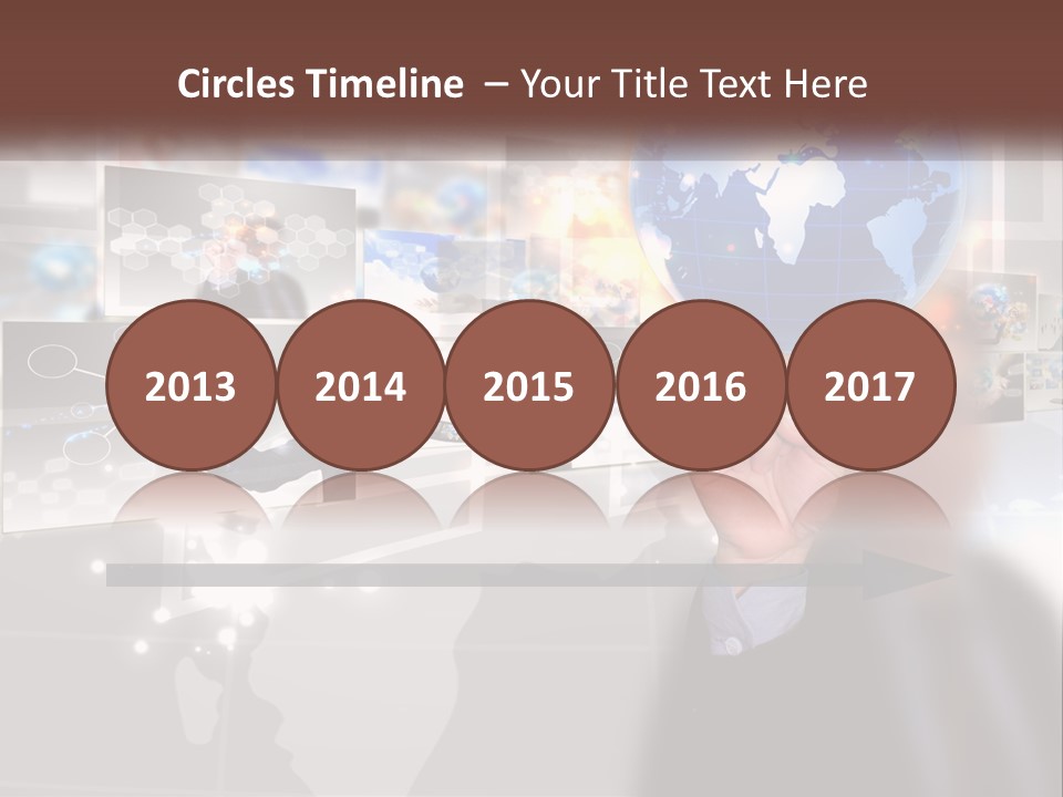 A Man Holding A Globe In His Hand PowerPoint Template