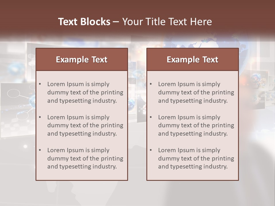 A Man Holding A Globe In His Hand PowerPoint Template