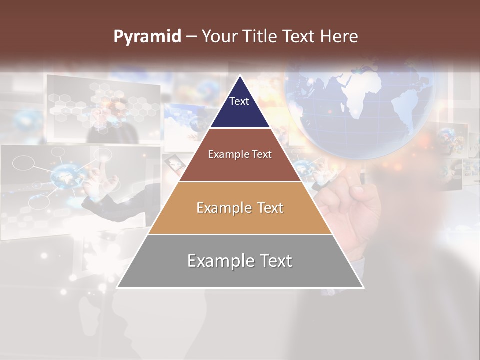 A Man Holding A Globe In His Hand PowerPoint Template