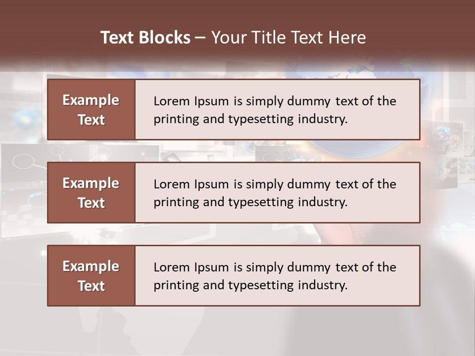 A Man Holding A Globe In His Hand PowerPoint Template