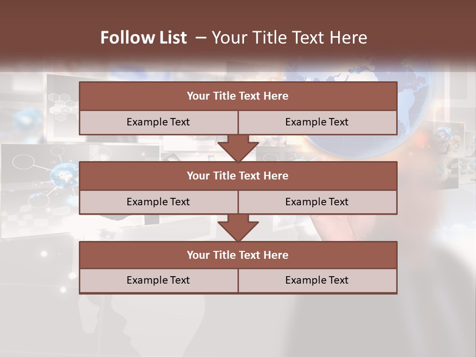 A Man Holding A Globe In His Hand PowerPoint Template