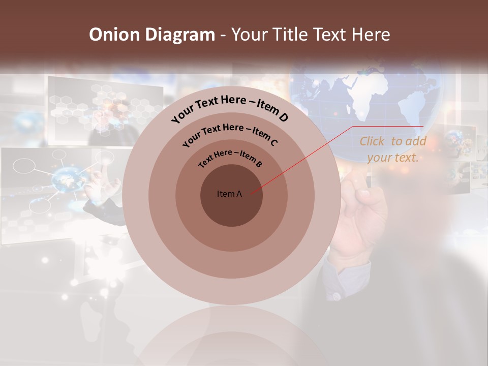 A Man Holding A Globe In His Hand PowerPoint Template