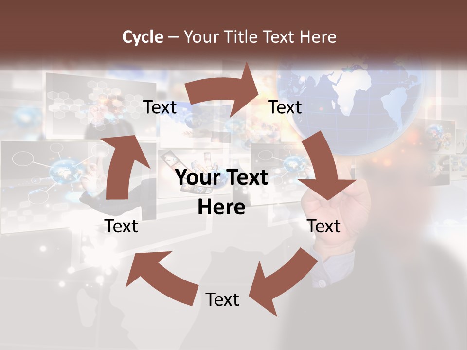 A Man Holding A Globe In His Hand PowerPoint Template