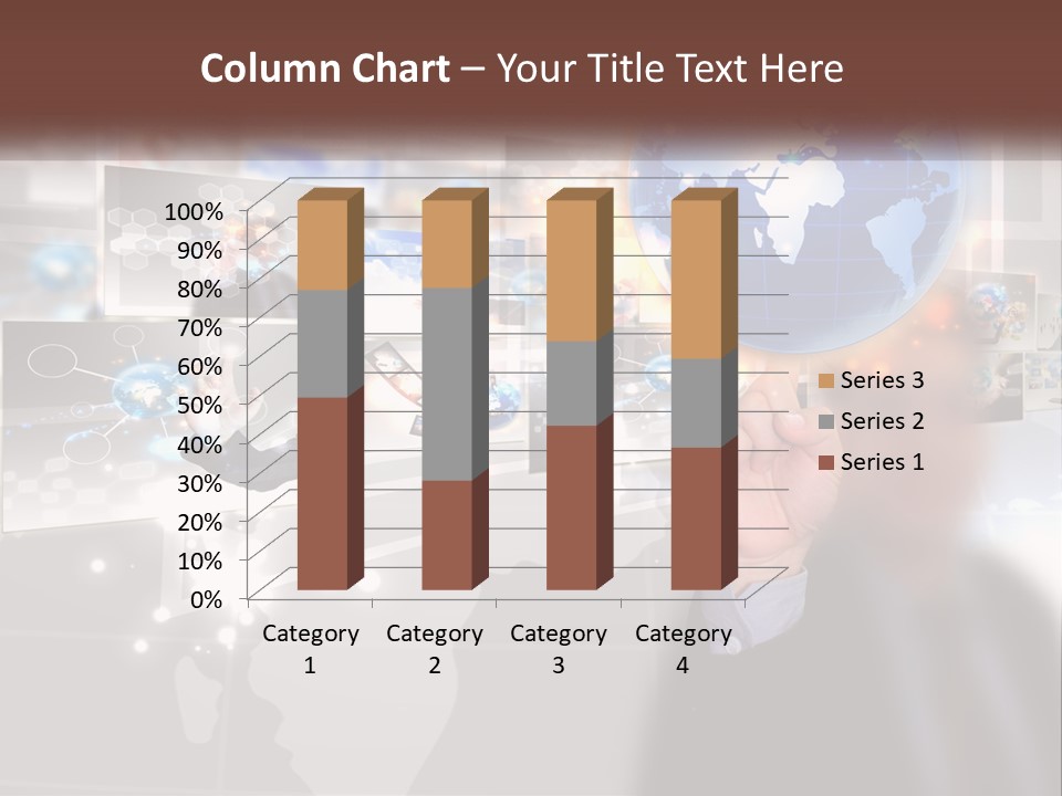 A Man Holding A Globe In His Hand PowerPoint Template