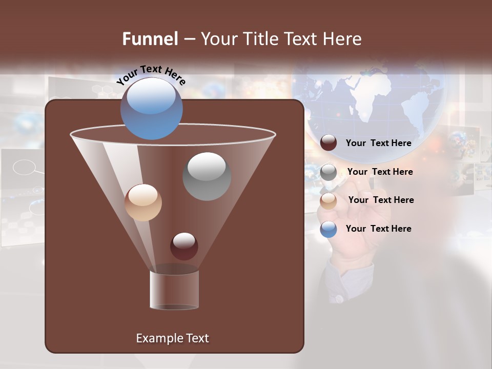 A Man Holding A Globe In His Hand PowerPoint Template